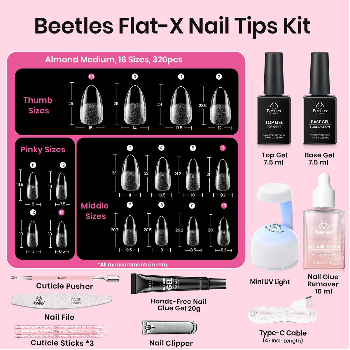 Beetles Gel Polish close up of Flat‑X tip curvature for no lifting