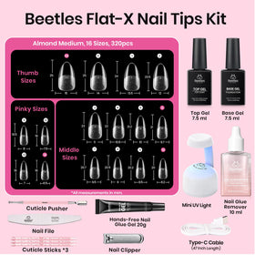 Beetles Gel Polish close up of Flat‑X tip curvature for no lifting