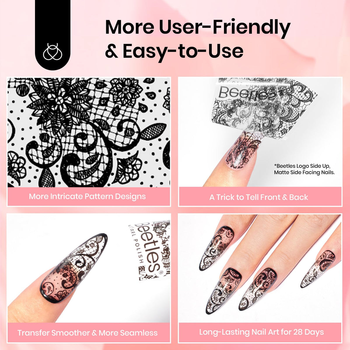 Beetles foil glue applying foil sheet to nail for shiny effect