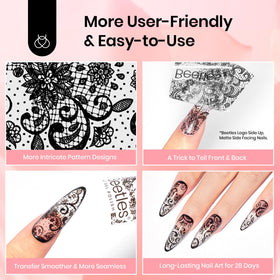 Beetles foil glue applying foil sheet to nail for shiny effect