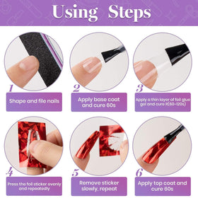 beetles foil glue used with metallic foil producing crisp, reflective nail art finish