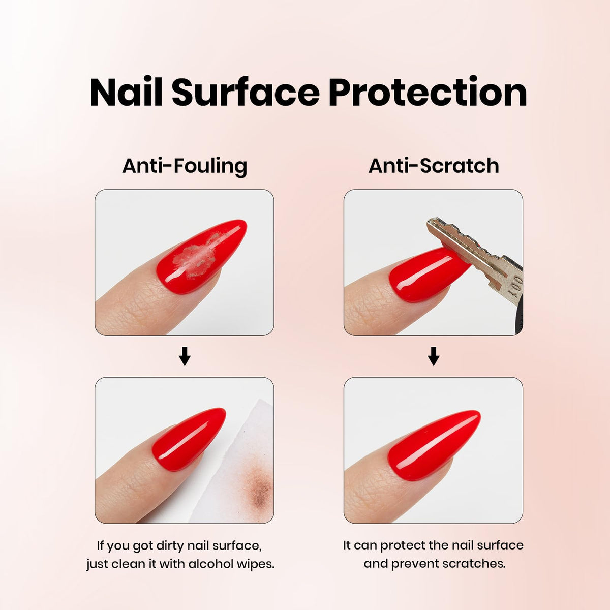 beetles french manicure lifestyle scene showing salon-quality shine