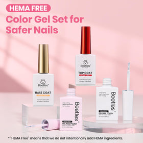 beetles french nail closeup showing neat tips and durable glossy top coat