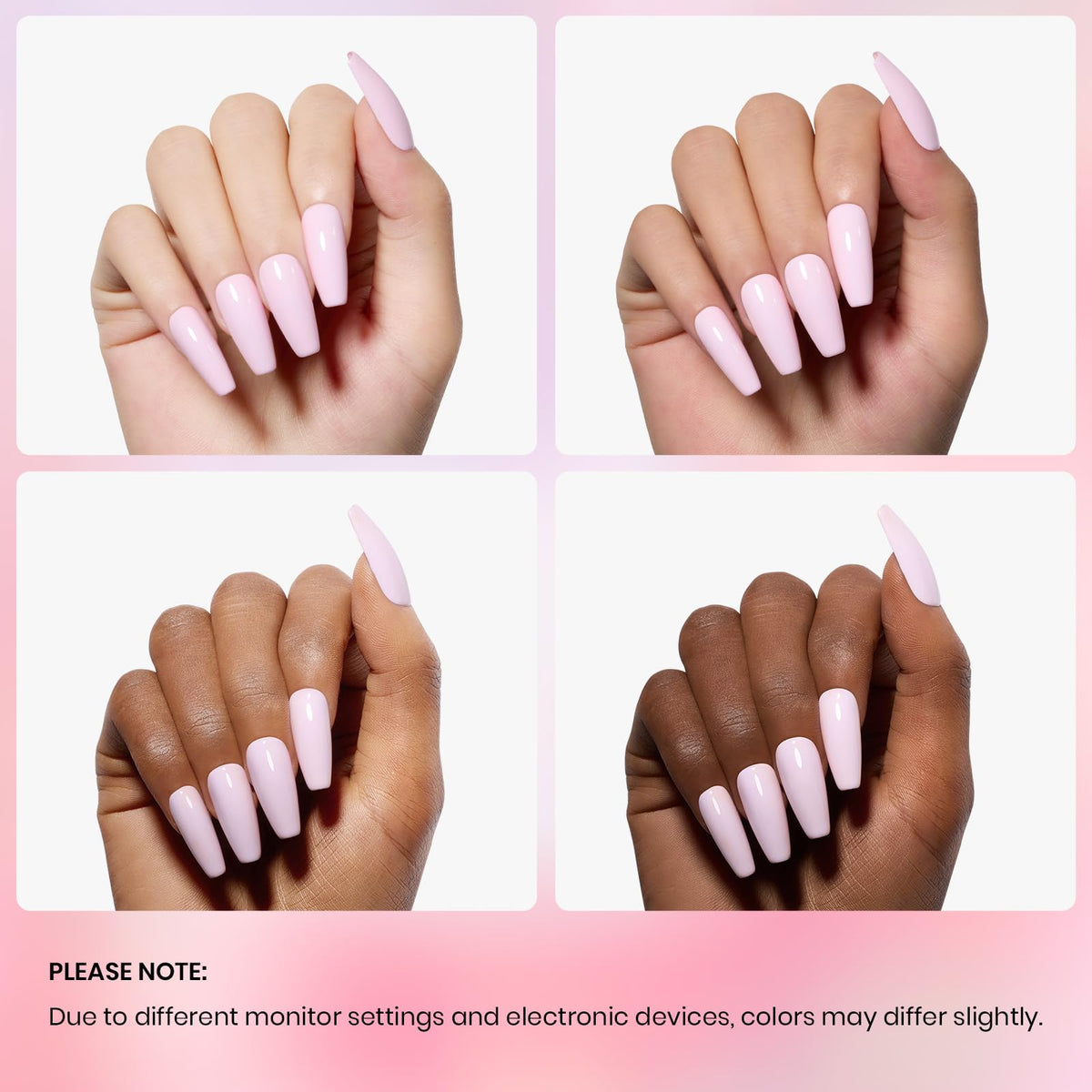 Beetles French tip manicure using Barely Pink showing versatile salon-style result