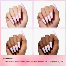 Beetles French tip manicure using Barely Pink showing versatile salon-style result