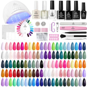 beetles front box display showing complete 85-piece kit and benefit easy home manicures