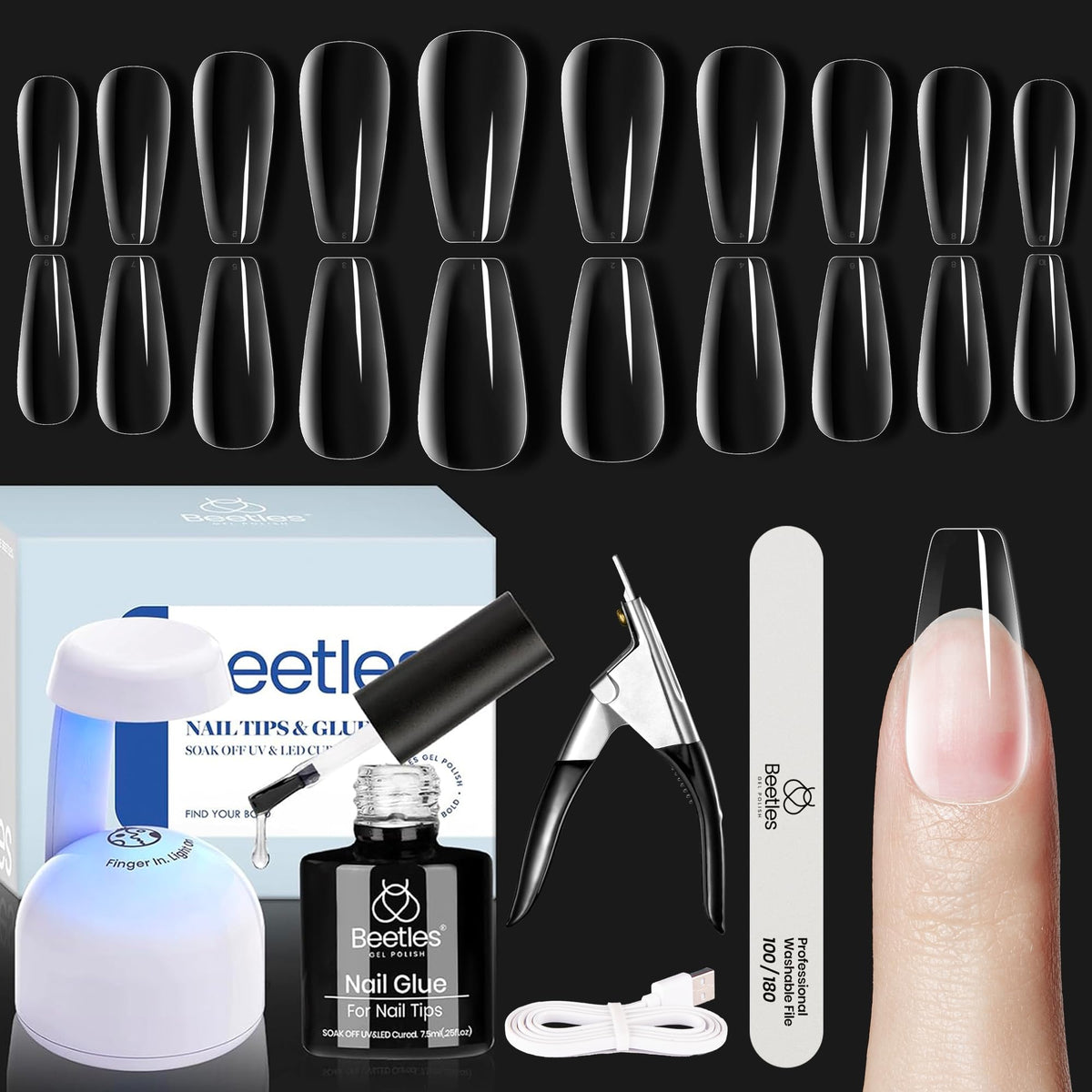 beetles front of kit showing components and organized packaging, easy setup