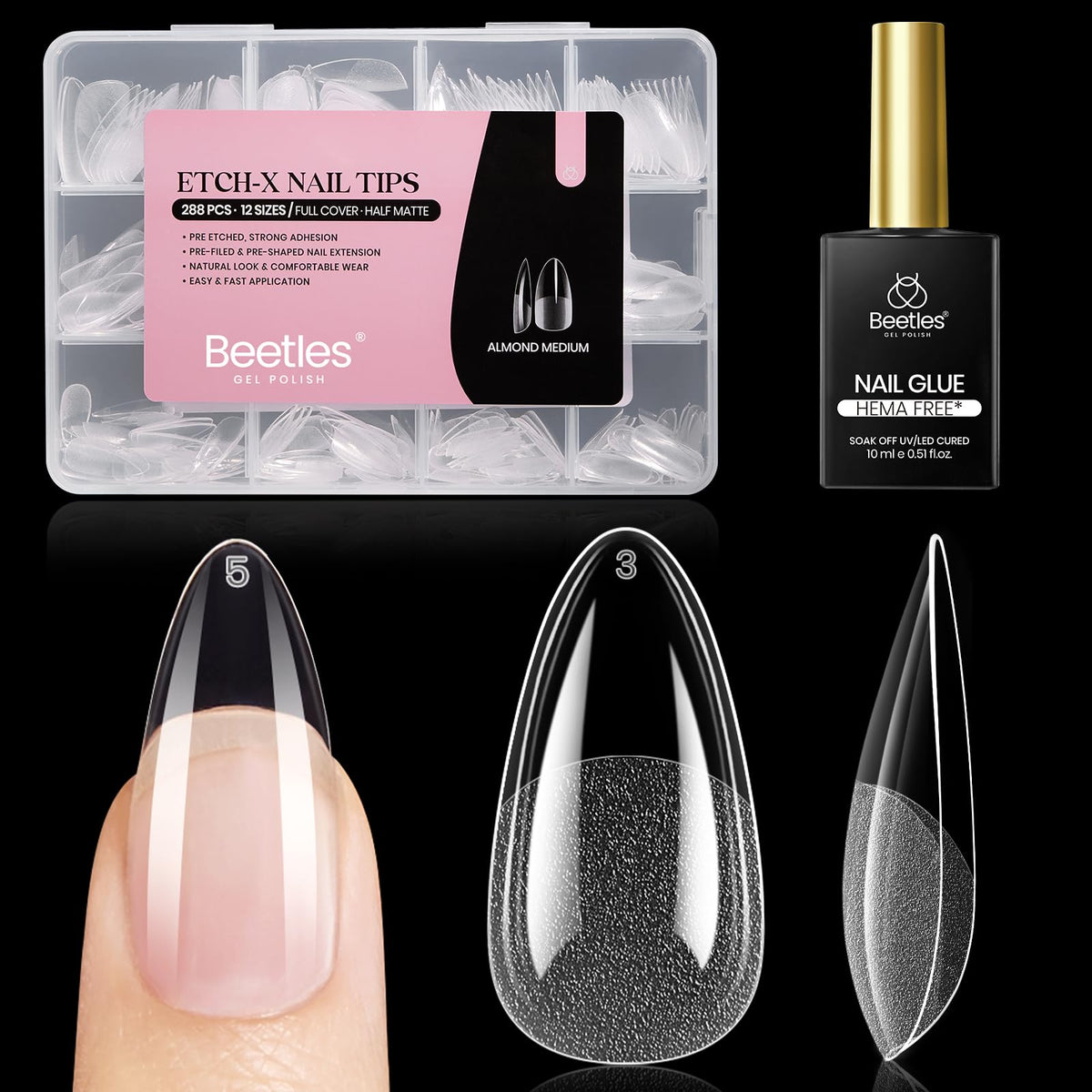 beetles front packaging almond medium showing complete kit benefit quick setup