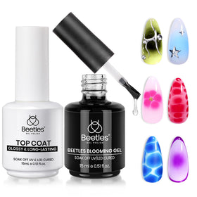 beetles blooming gel set front packaging showing contents and benefits