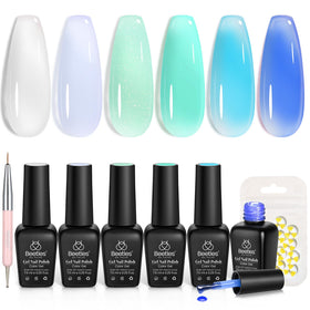 beetles front packaging showing six jelly gel bottles and kit benefits