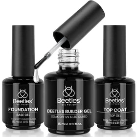 Beetles front packaging showing builder gel kit and benefits