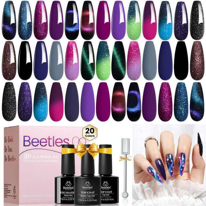 Beetles front packaging showing full cat eye gel kit, perfect for gifting