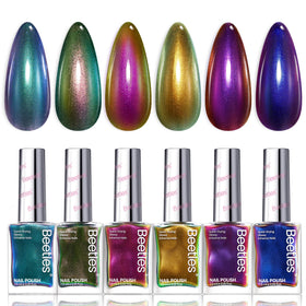 beetles front packaging showing six chrome bottles and benefits