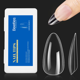 beetles front packaging showing clear almond tips and easy storage benefit