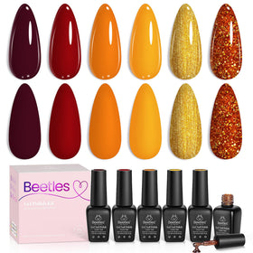 Beetles front packaging displaying the Golden Blessing six-color gel kit and benefits