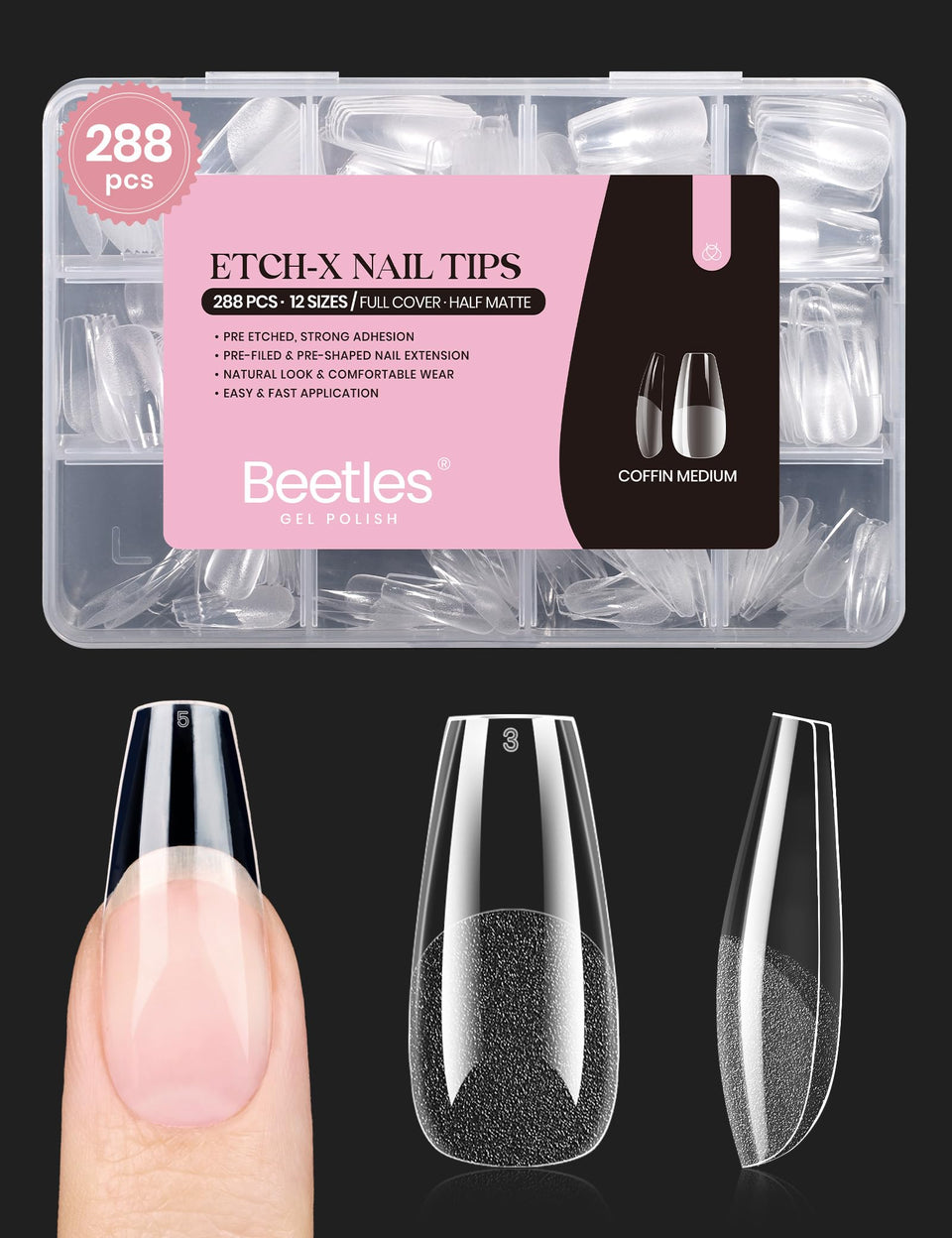 beetles front packaging showing full 288-piece kit and quick contents
