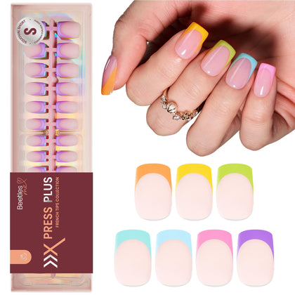 Beetles Gel Polish front packaging showing 224-piece neon French set benefit easy selection