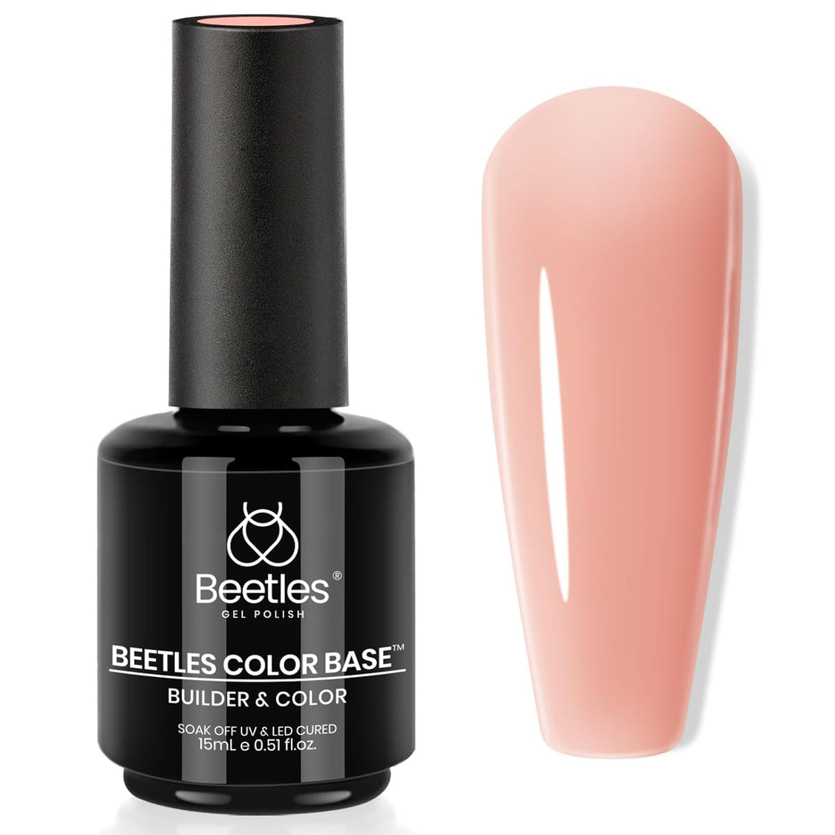 beetles front packaging showing nude color base gel for easy selection