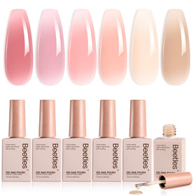 Beetles front packaging of nude jelly gel set shows full contents and gift-ready design