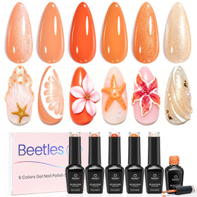beetles front packaging showing six orange gel bottles and kit benefits