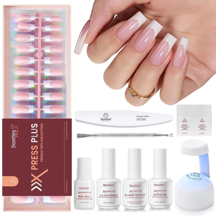 beetles front packaging showing complete press-on kit for instant manicures