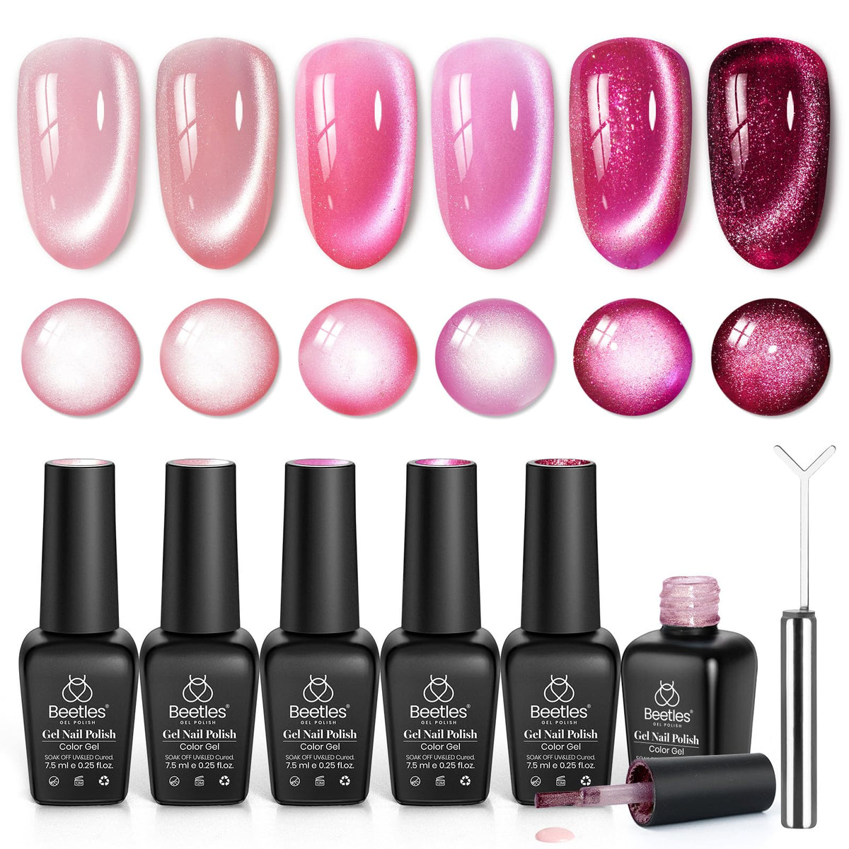 beetles front packaging showing kit contents and romantic pink shades