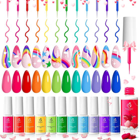 beetles Gel Polish front packaging showing 12 neon gel liners and vibrant colors
