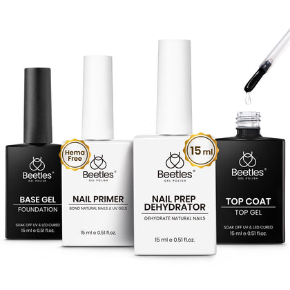 beetles front packaging set showing four bottles and organized layout benefit: clear product overview