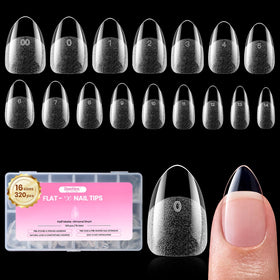 beetles front packaging showing 320pcs kit and short almond benefit easy selection