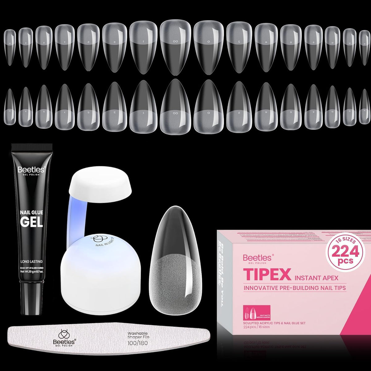 Beetles Gel Polish front kit packaging showing all included items and convenience