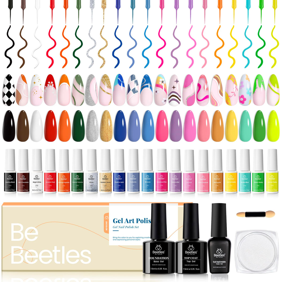 beetles front packaging showing full gel liner kit and benefits