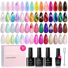 beetles front packaging showing full 53-piece kit and organized bottles benefit easy selection