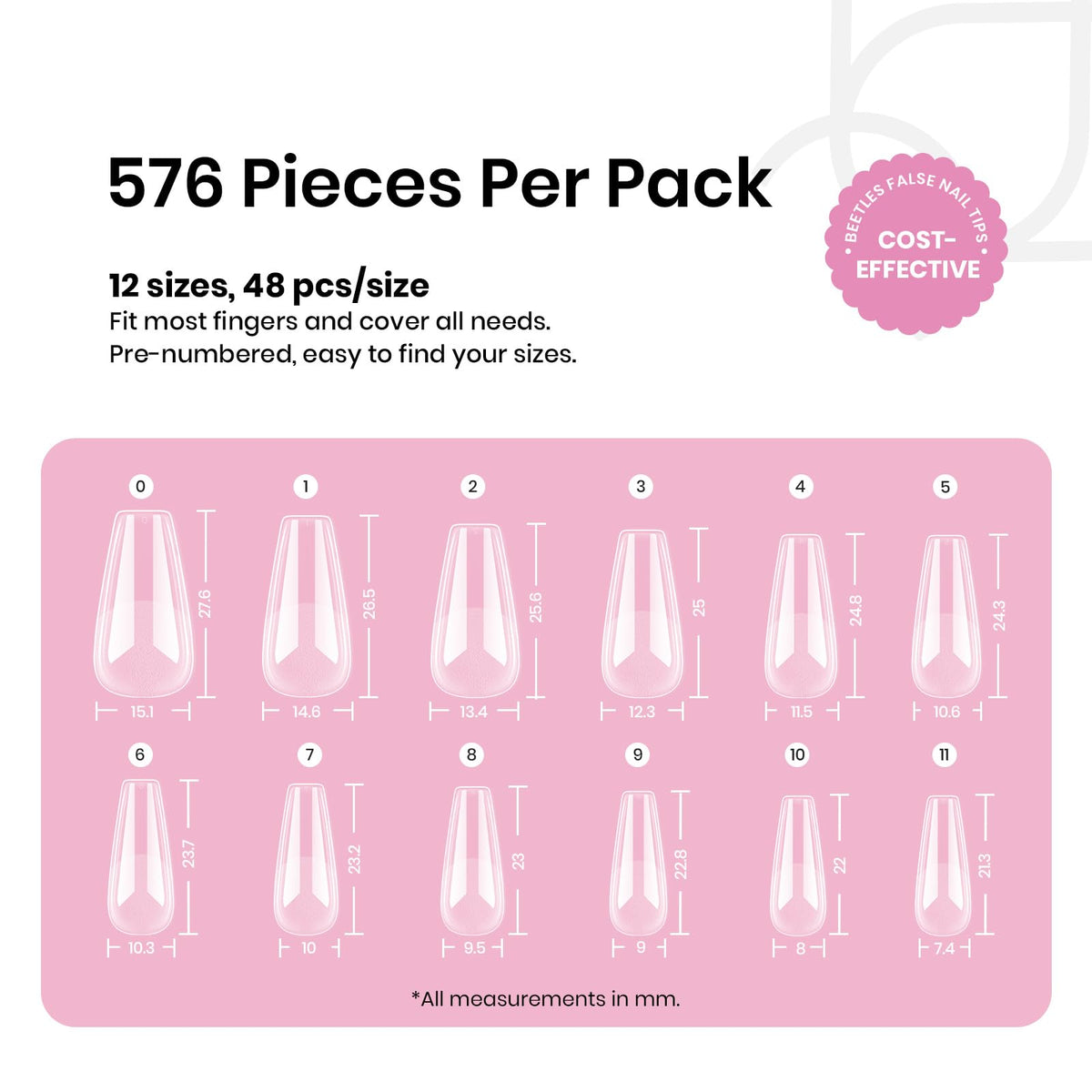 beetles full set laid out 576 pieces bulk supply for multiple manicures