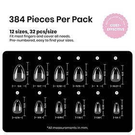 Clear Beetles tips ready for gel polish or nail art creating a smooth canvas