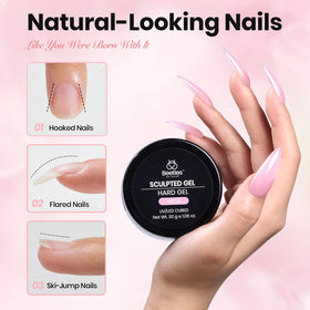 Beetles Gel Polish open jars of clear, nude, pink gels to show texture and shades