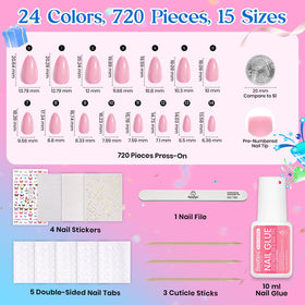 Beetles Gel Polish adhesive tabs and glue displayed for bonding options
