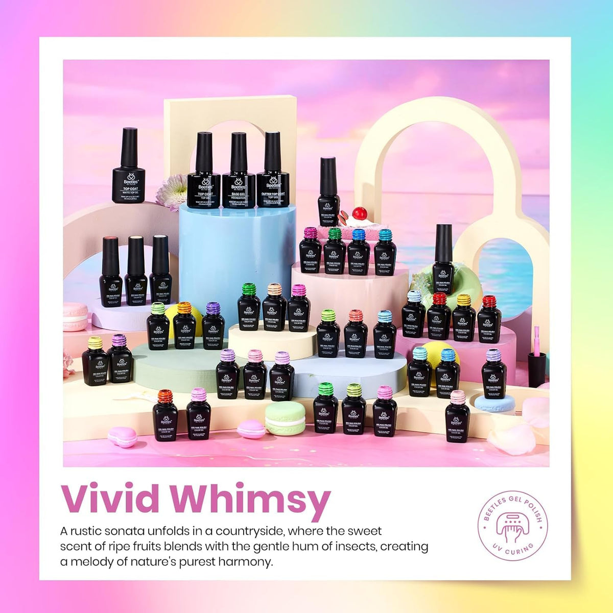 beetles gel polish applied on nails illustrating smooth durable coverage