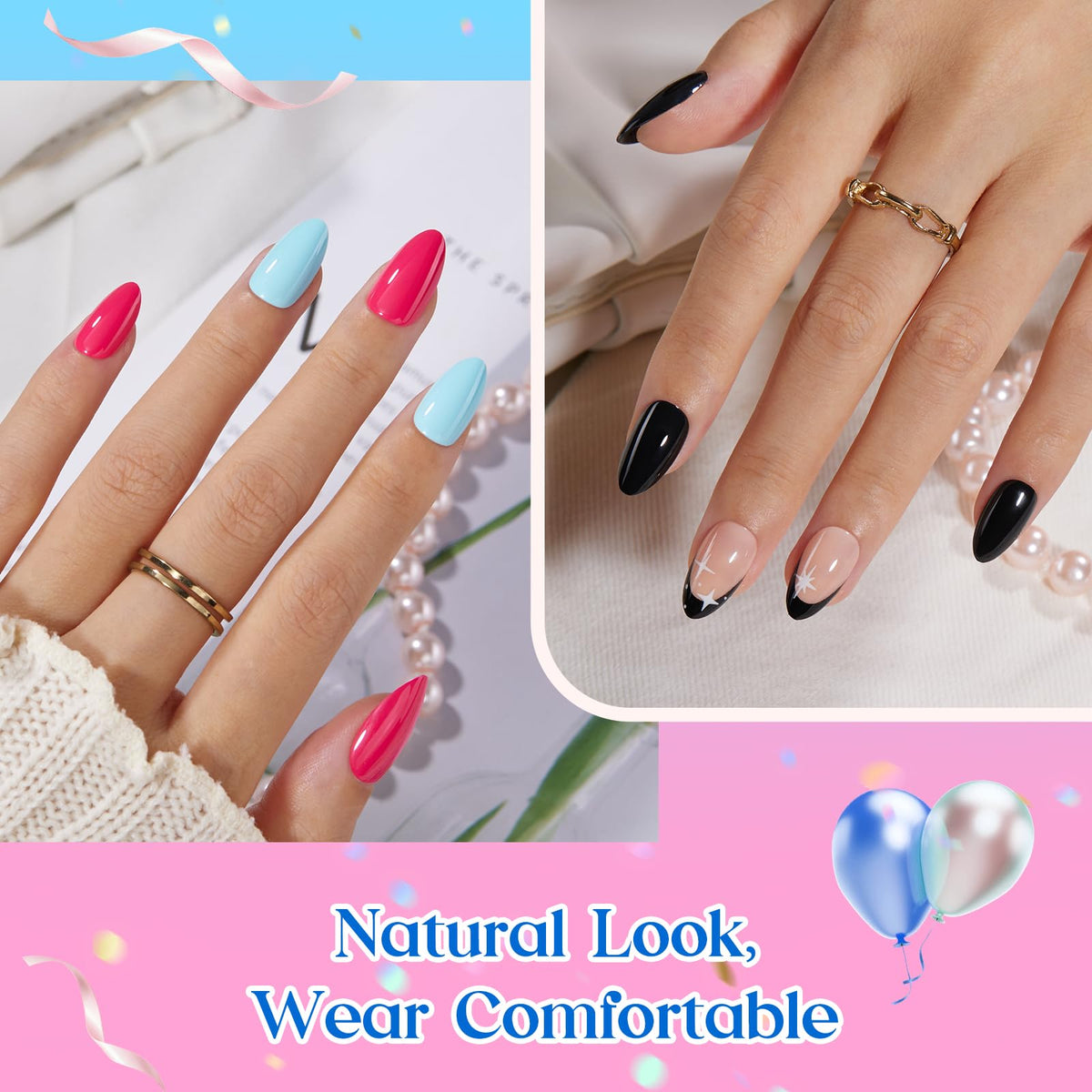 Beetles Gel Polish applying nail with glue showing quick salon-style finish