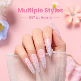 Beetles Gel Polish applied on fingernails displaying quick decorative result