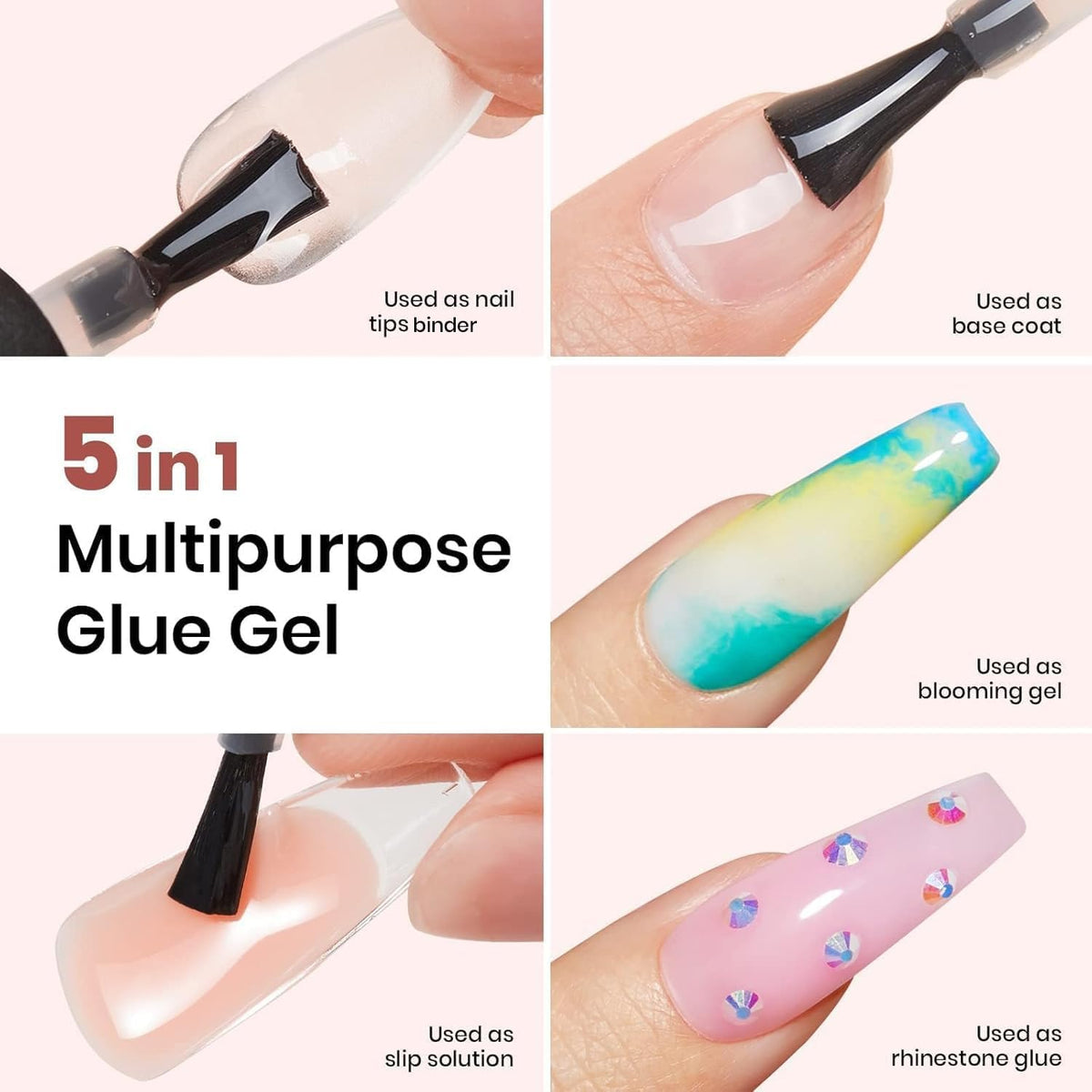 close-up of beetles gel polish bottle cap and brush for precise application