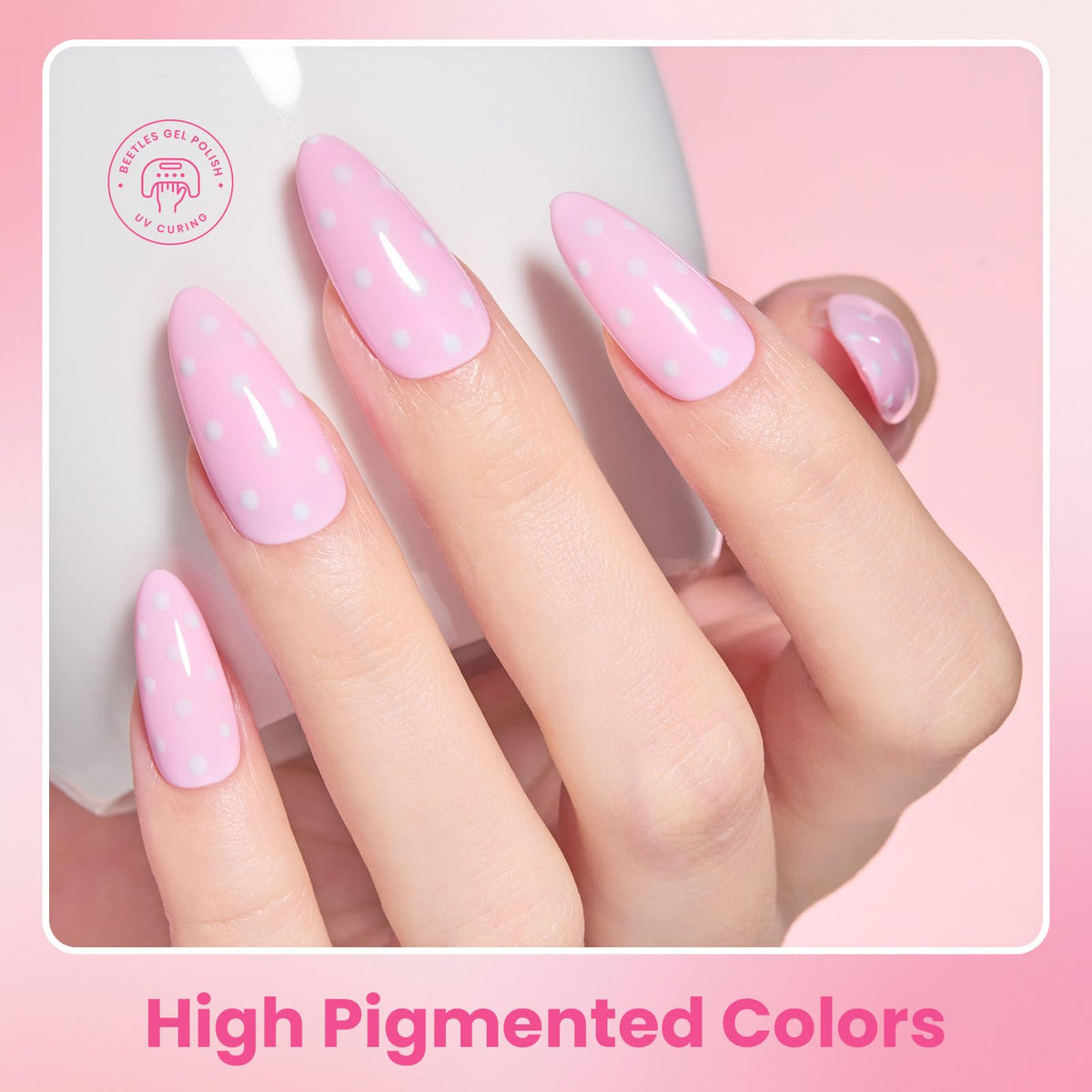 beetles gel polish bottle label closeup highlighting brand and shade information for clarity