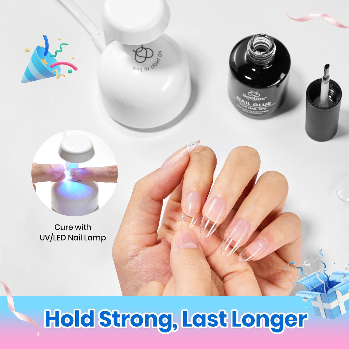 beetles Gel Polish clear gel texture close-up with glass-like transparency