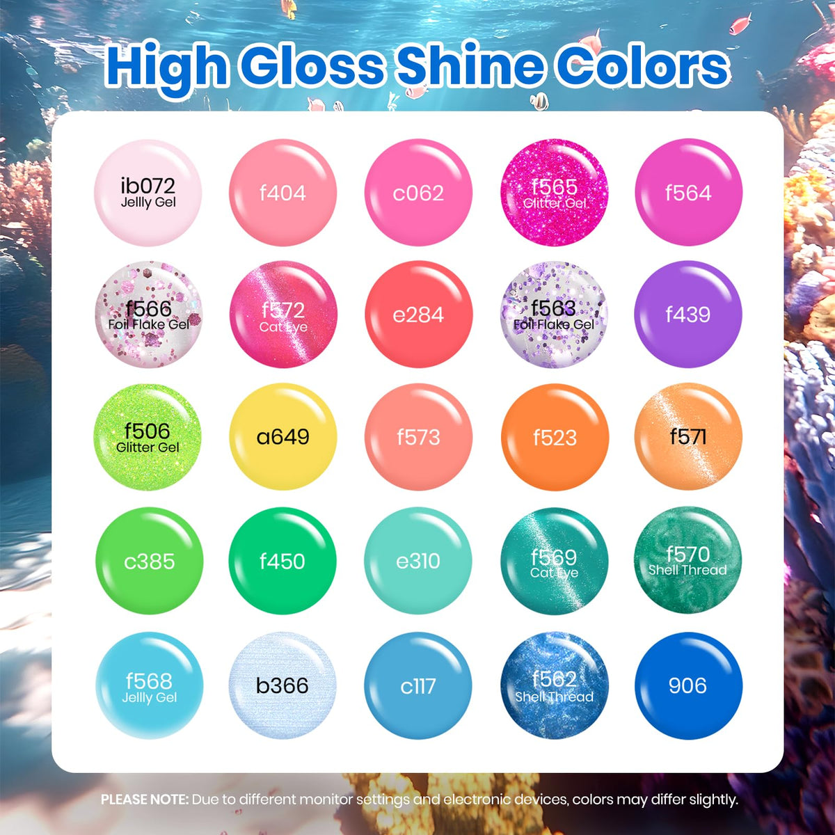 Beetles Gel Polish color fan display highlighting shade range and versatility