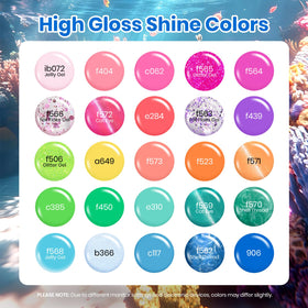 Beetles Gel Polish color fan display highlighting shade range and versatility