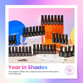Beetles Gel Polish color swatch array displaying seasonal shades for versatile looks