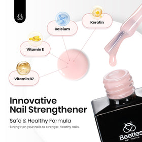 Beetles Gel Polish color swatch array displaying six nude and pink shades for versatile looks