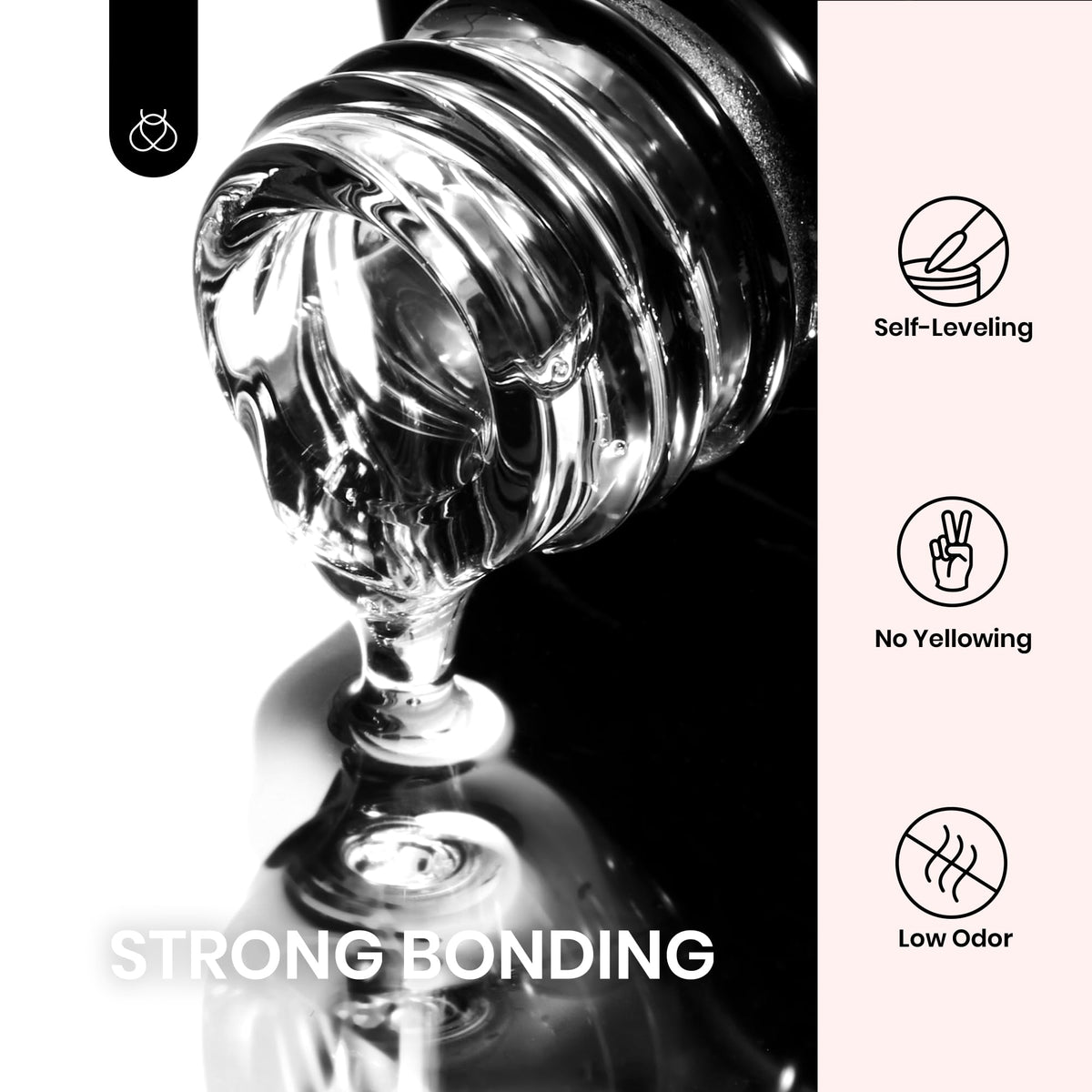 beetles gel polish curing under LED lamp for fast, strong bond benefit