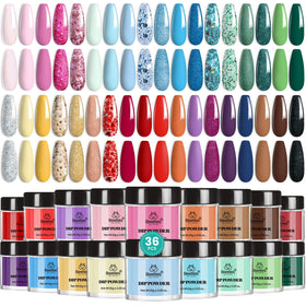 Beetles Gel Polish front packaging showing 36-color kit and tools for versatile mani
