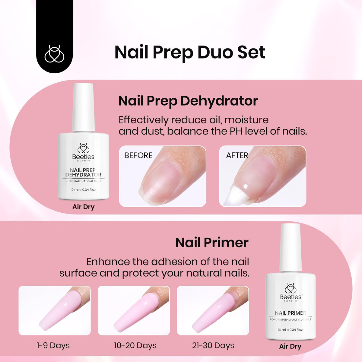 beetles Gel Polish half-matte tip close-up showing textured grip for better adhesion