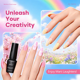 Beetles Gel Polish nail technician applying polish to show at-home salon results